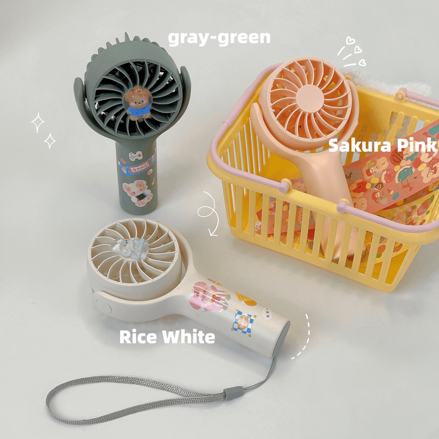 Handheld rotatable mini fan
