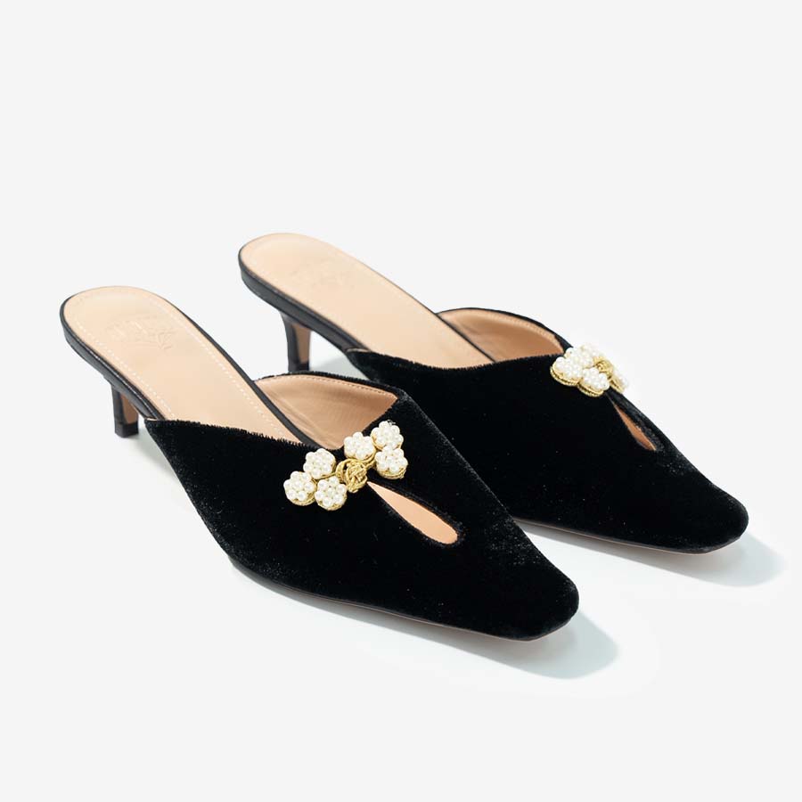 Pearl Petal Mules