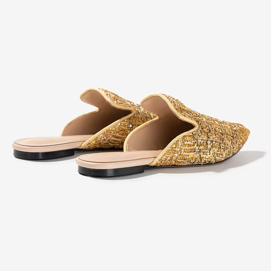 Golden Weave Mules