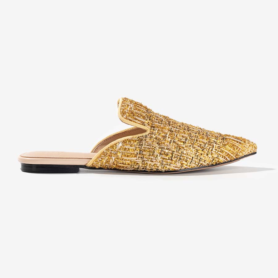 Golden Weave Mules