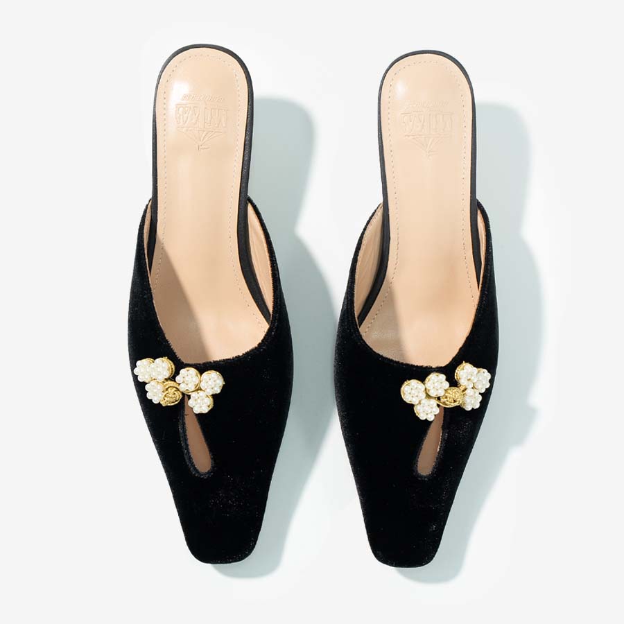 Pearl Petal Mules
