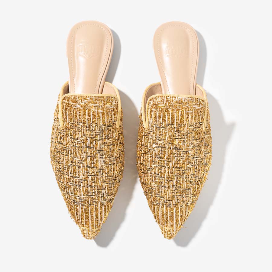 Golden Weave Mules